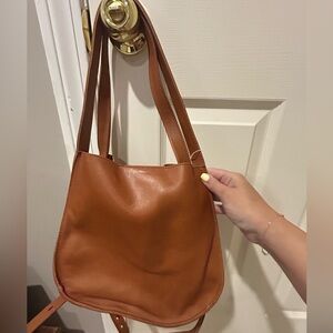 Madewell The Sydney Shoulder Bag Brown Leather NA105 - Caramel Crossbody